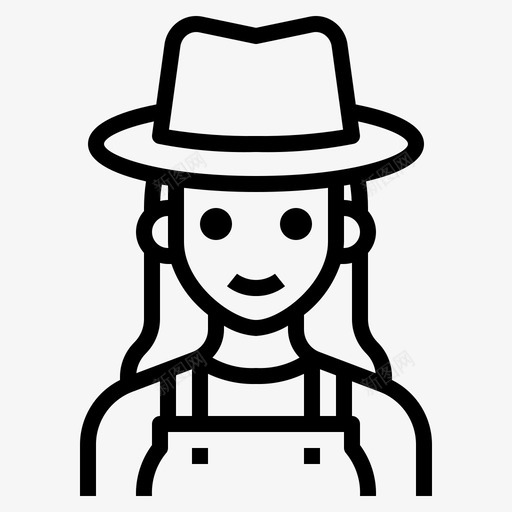 园丁农民女性图标svg_新图网 https://ixintu.com 农民 园丁 女性 职业 职业女性轮廓