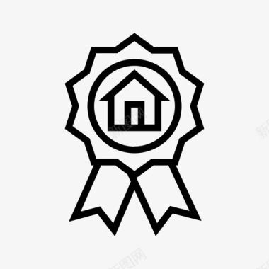 获奖物业物业认证房地产图标图标