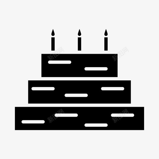 生日蛋糕庆祝甜点图标svg_新图网 https://ixintu.com 假日 庆祝 甜点 生日蛋糕 电影 铭文