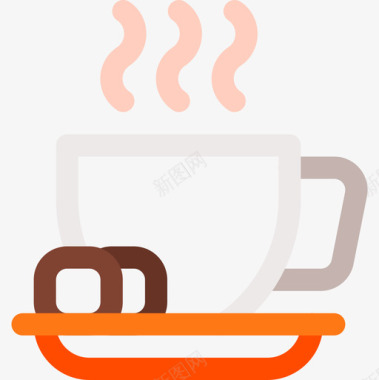 咖啡杯18号咖啡馆线性颜色图标图标