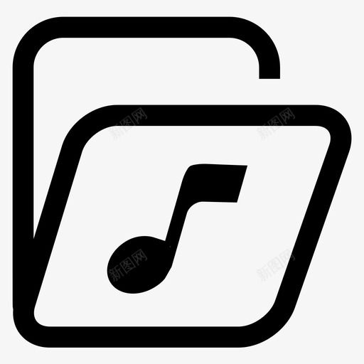 音乐档案音乐文件夹图标svg_新图网 https://ixintu.com 文件夹 档案 音乐