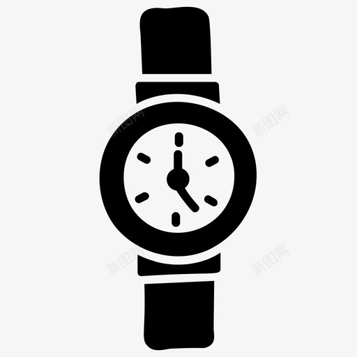手表计时器商业图标svg_新图网 https://ixintu.com 商业 手表 计时器 金融和会计字形矢量图标集