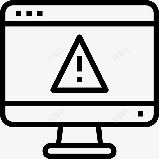警告网站和windows界面2线性图标svg_新图网 https://ixintu.com windows 界面 线性 网站 警告