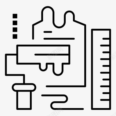装饰毛刷油漆图标图标