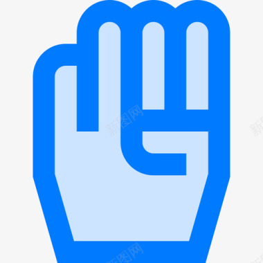 手套保龄球5蓝色图标图标
