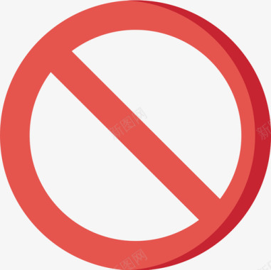 禁止停车信号和禁止5平坦图标图标