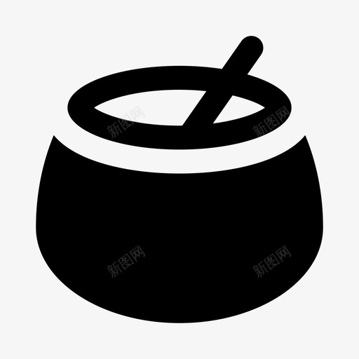 锅酿造调制图标svg_新图网 https://ixintu.com 勺 固体 调制 配对葫芦 酿造 锅 食物和饮料3