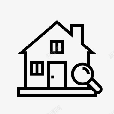 房屋检查房屋市场物业检查图标图标