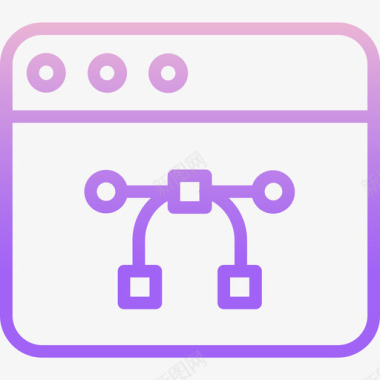 网页windows应用程序6轮廓渐变图标图标