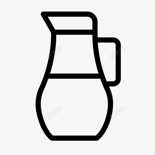壶饮料果汁图标svg_新图网 https://ixintu.com 厨房 壶 果汁 水 食物线字形图标 饮料