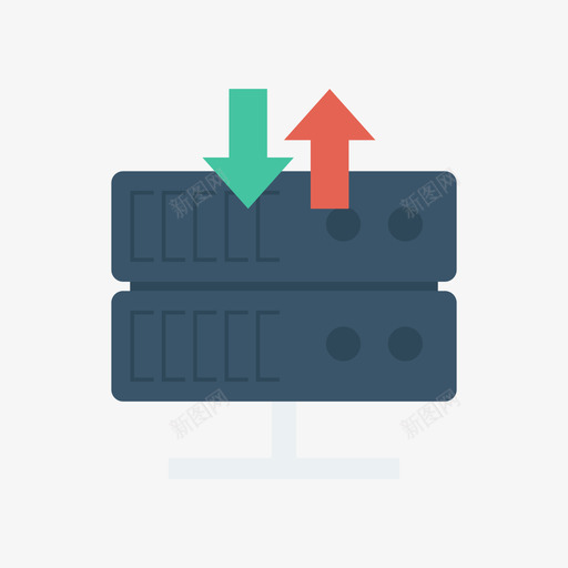 服务器托管55扁平图标svg_新图网 https://ixintu.com 扁平 托管 服务器