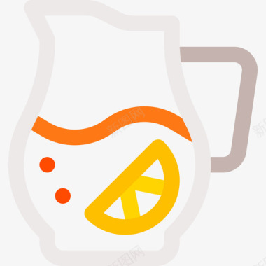 水罐18号咖啡馆线性颜色图标图标