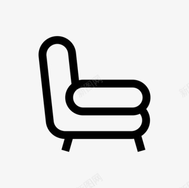 扶手椅家具118直线型图标图标