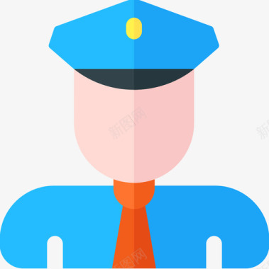 警察工作和职业化身1单位图标图标