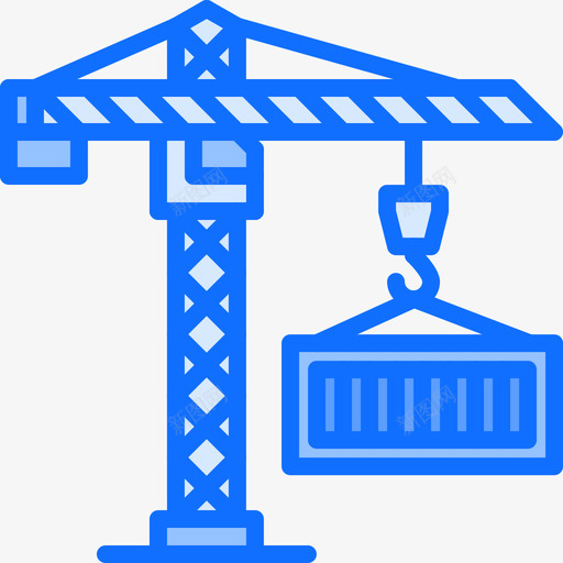 起重机交付102蓝色图标svg_新图网 https://ixintu.com 交付102 蓝色 起重机