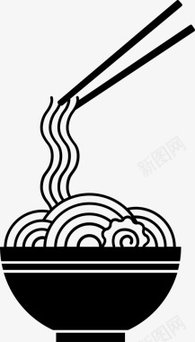 拉面亚洲食品碗图标图标