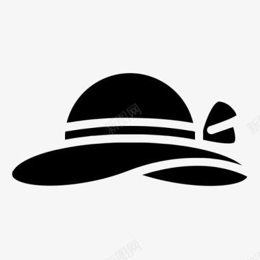 帕梅拉帽海滩帽子图标图标