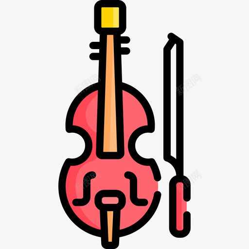 小提琴风景艺术27线性色彩图标svg_新图网 https://ixintu.com 小提琴 线性 色彩 艺术 风景