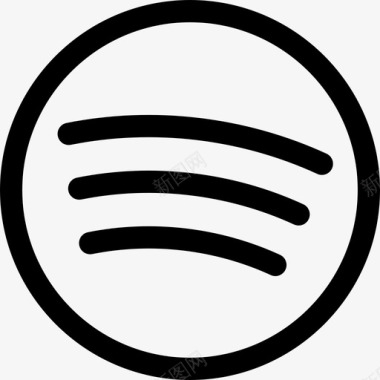 Spotify社交媒体109线性图标图标