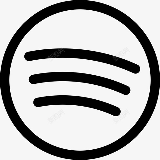 Spotify社交媒体109线性图标svg_新图网 https://ixintu.com Spotify 媒体 社交 线性