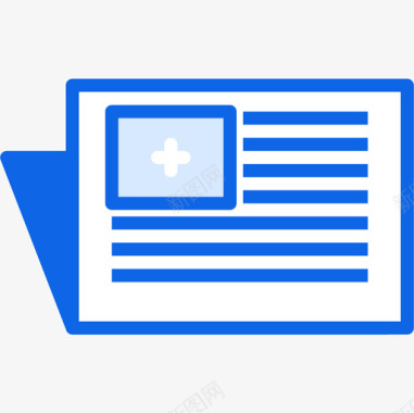 报纸新闻16蓝色图标图标