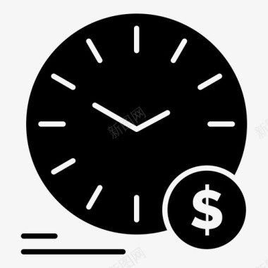 时间货币美元图标图标