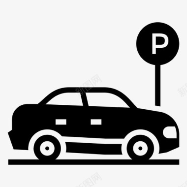 停车场位置停车场导航图标图标