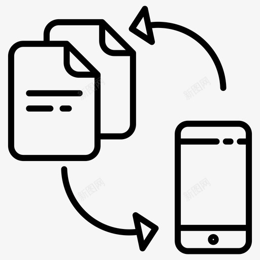 传输移动应用程序15概述图标svg_新图网 https://ixintu.com 传输 应用程序 概述 移动