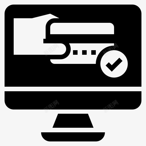支付网关数字在线图标svg_新图网 https://ixintu.com fintech 交易 在线 字形 支付 数字 网关