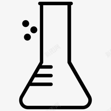 锥形烧瓶瓶子化学图标图标