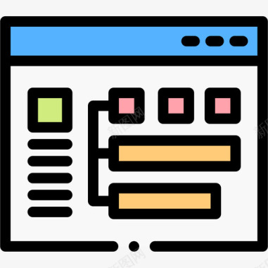 应用程序网页开发50线颜色图标图标