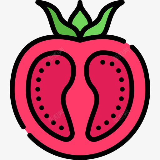 西红柿水果蔬菜12线形颜色图标svg_新图网 https://ixintu.com 水果 线形 蔬菜 西红柿 颜色