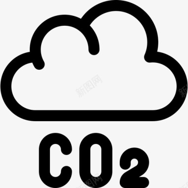 一氧化碳气候变化11线性图标图标