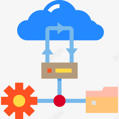 云大数据41扁平图标图标