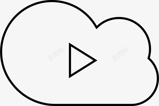 云播放基于云的云存储图标svg_新图网 https://ixintu.com 云存储 云播放 云计算 基于云的 数据和技术 服务器播放 视频播放