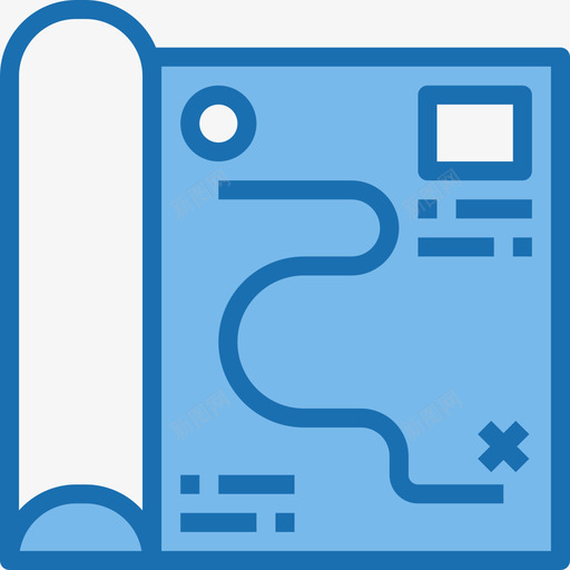 地图地图8蓝色图标svg_新图网 https://ixintu.com 地图 地图8 蓝色