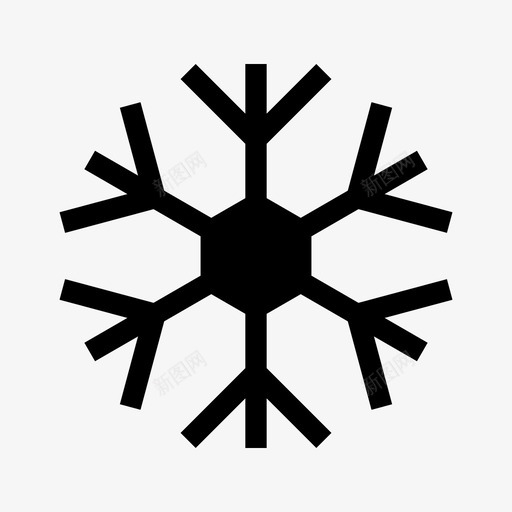 雪冷冰图标svg_新图网 https://ixintu.com 冬天 天气 雪花