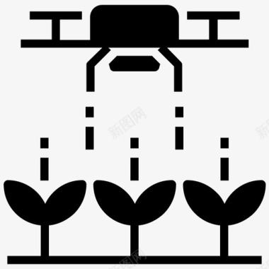 盆栽植物生长园艺植物生长图标图标