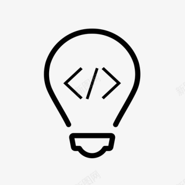 灯泡代码创意图标图标