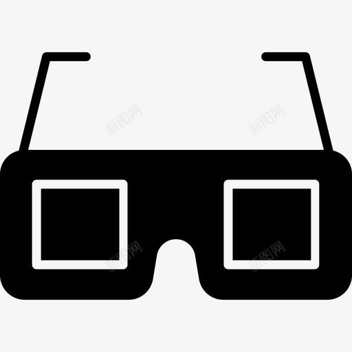 3d眼镜电影院64字形图标svg_新图网 https://ixintu.com 3d 字形 电影院 眼镜