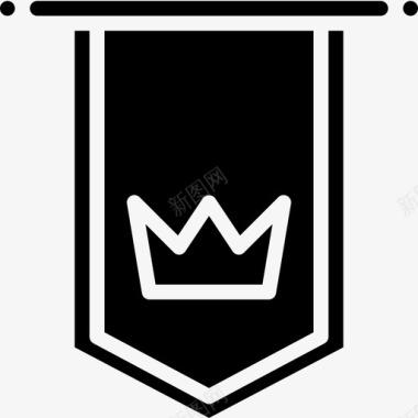 王冠奖励和徽章10雕文图标图标