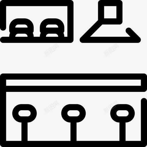 座椅厨房厨房用具图标svg_新图网 https://ixintu.com 厨房 厨房用具 室内 家具 座椅 房间 架子