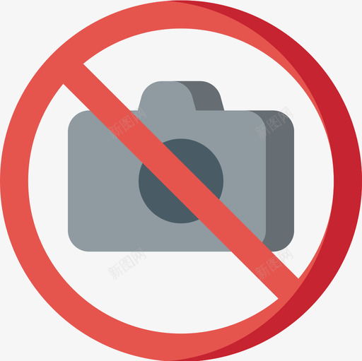 禁止拍照信号和禁令5平面图图标svg_新图网 https://ixintu.com 信号 平面图 拍照 禁令 禁止