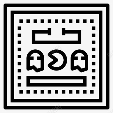 Pacmac游戏中心线性图标图标