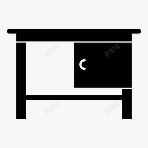 桌子橱柜家具图标svg_新图网 https://ixintu.com v2 字形 家具 工作台 桌子 橱柜