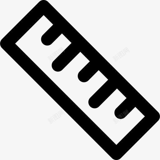 尺子在线学习39直线图标svg_新图网 https://ixintu.com 在线学习 尺子 直线