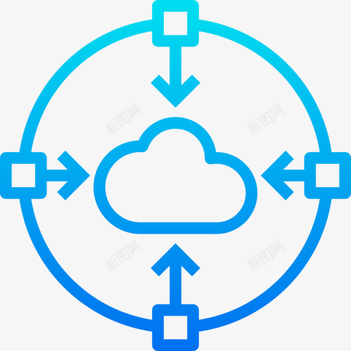 云数据和网络管理2梯度图标svg_新图网 https://ixintu.com 数据 梯度 网络管理