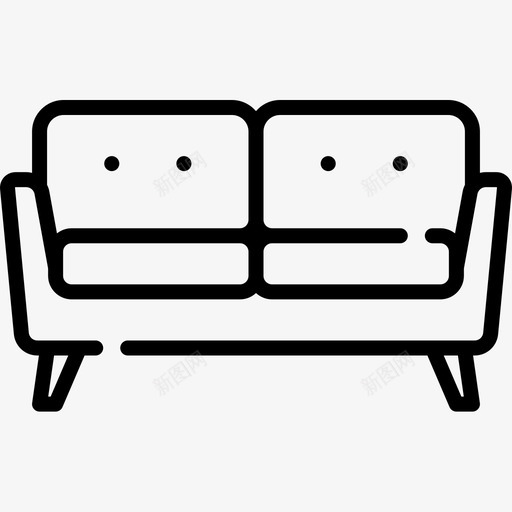 沙发家庭和生活20线性图标svg_新图网 https://ixintu.com 家庭 沙发 生活 线性