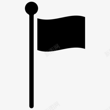 旗帜国家旗杆图标图标