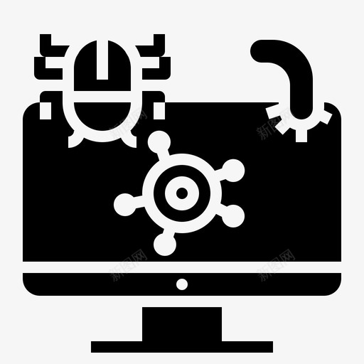 病毒计算机互联网图标svg_新图网 https://ixintu.com 0519 互联网 固体 安全 技术 病毒 网络 计算机 黑客